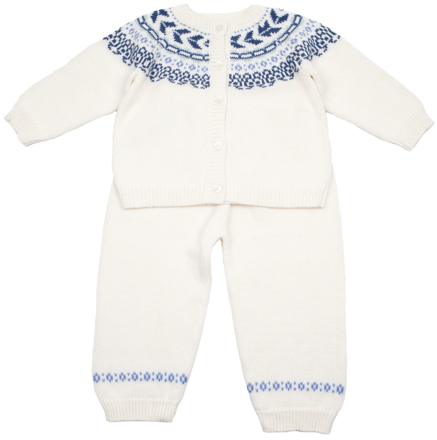 Fair Isle Knit Pant Set - Cuclie