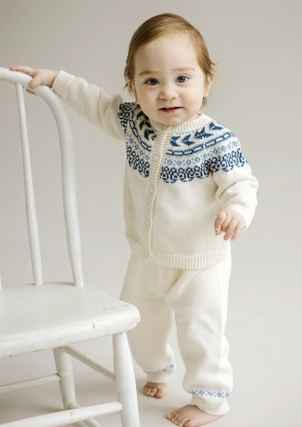 Fair Isle Knit Pant Set - Cuclie