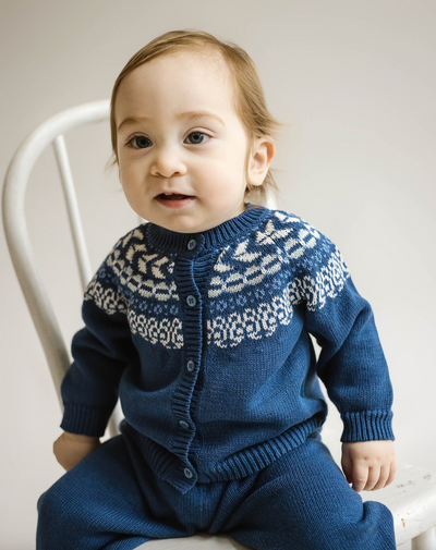 Fair Isle Knit Pant Set - Cuclie