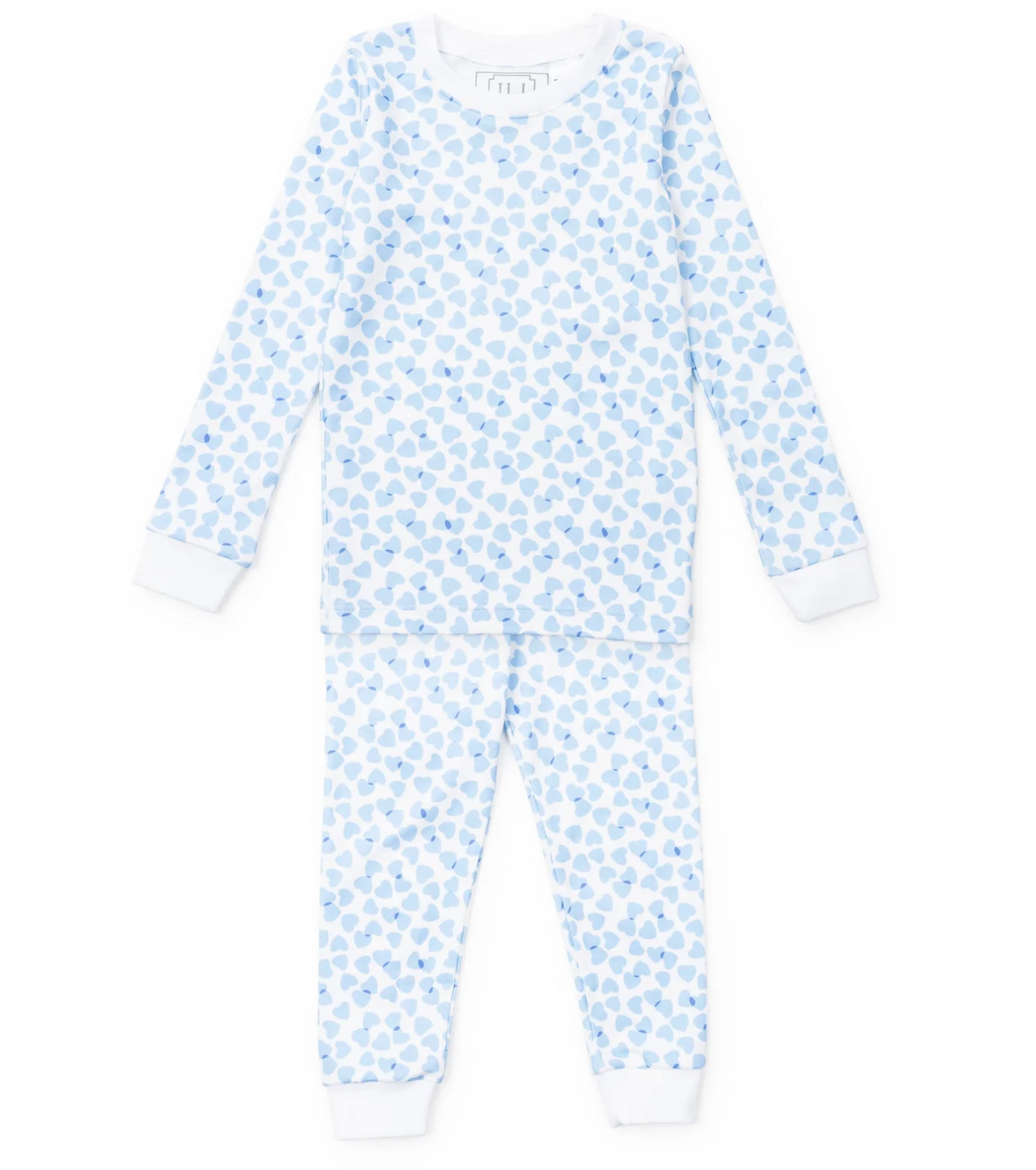 Boys Blue Hearts Pima Pajamas - Lila & Hayes