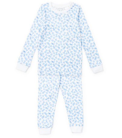 Boys Blue Hearts Pima Pajamas - Lila & Hayes