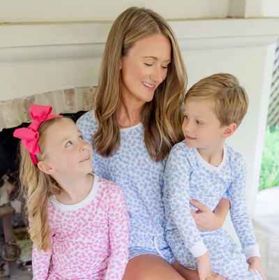 Boys Blue Hearts Pima Pajamas - Lila & Hayes
