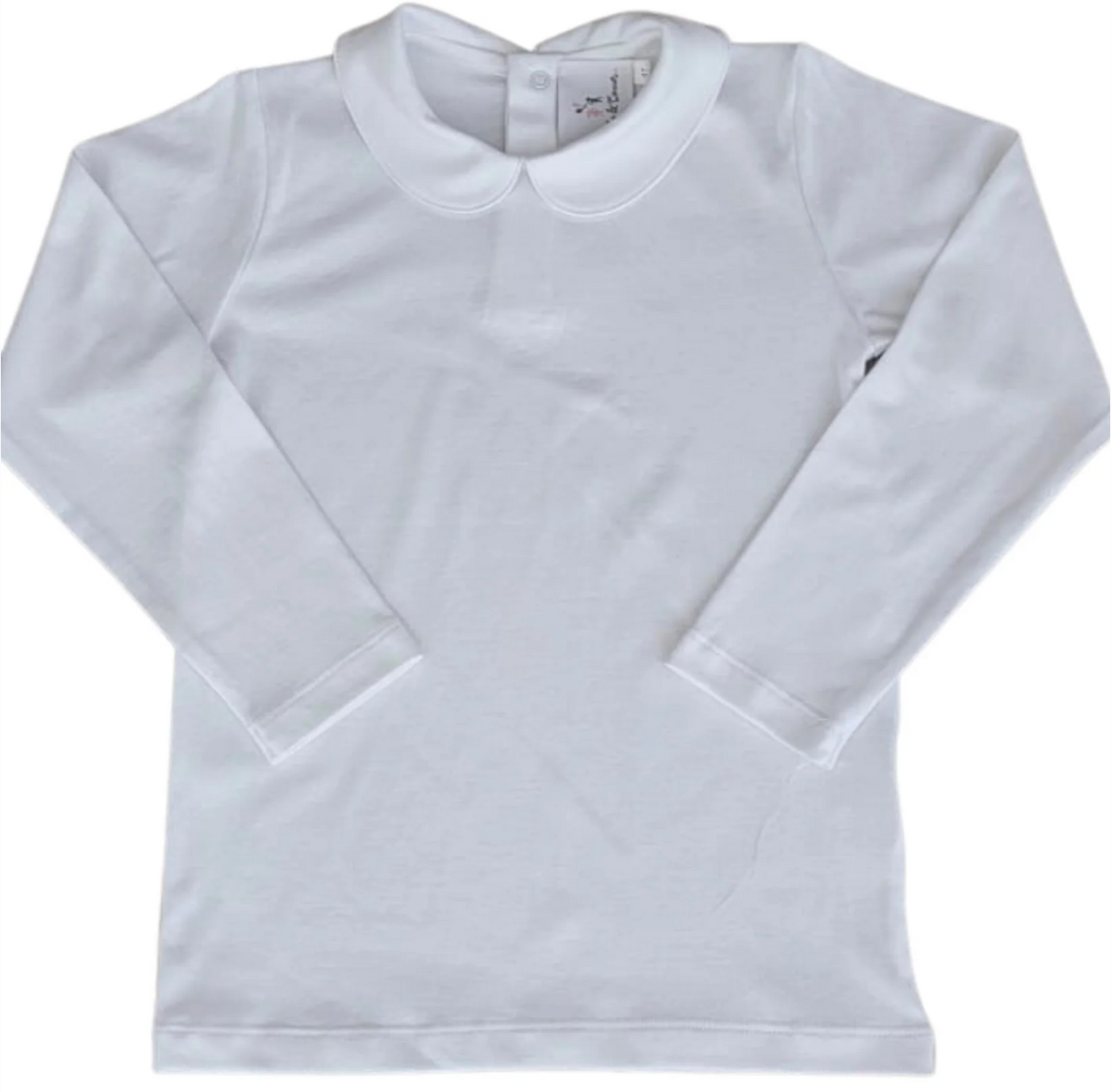 White Pima Long Sleeve Shirt - Maddie & Connor