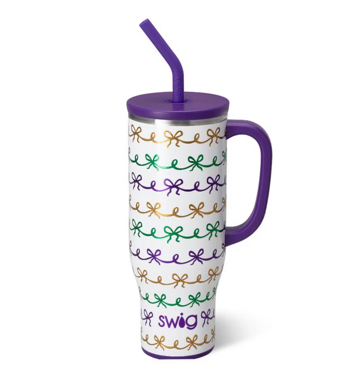 Mardi Gras Bows Mega Mug 30oz - Swig