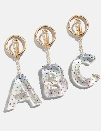 Confetti Initial Bag Charm - BaubleBar