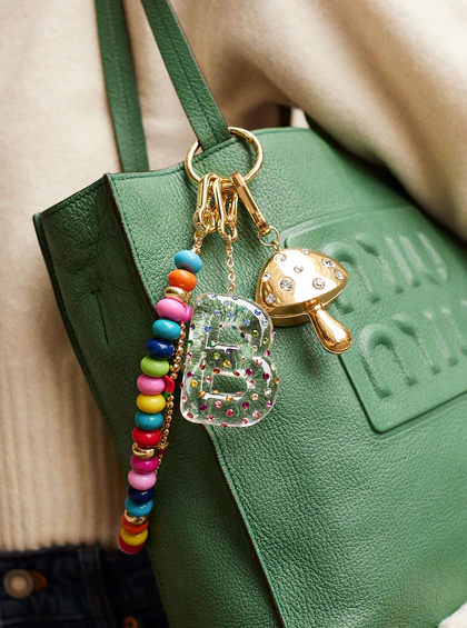 Confetti Initial Bag Charm - BaubleBar