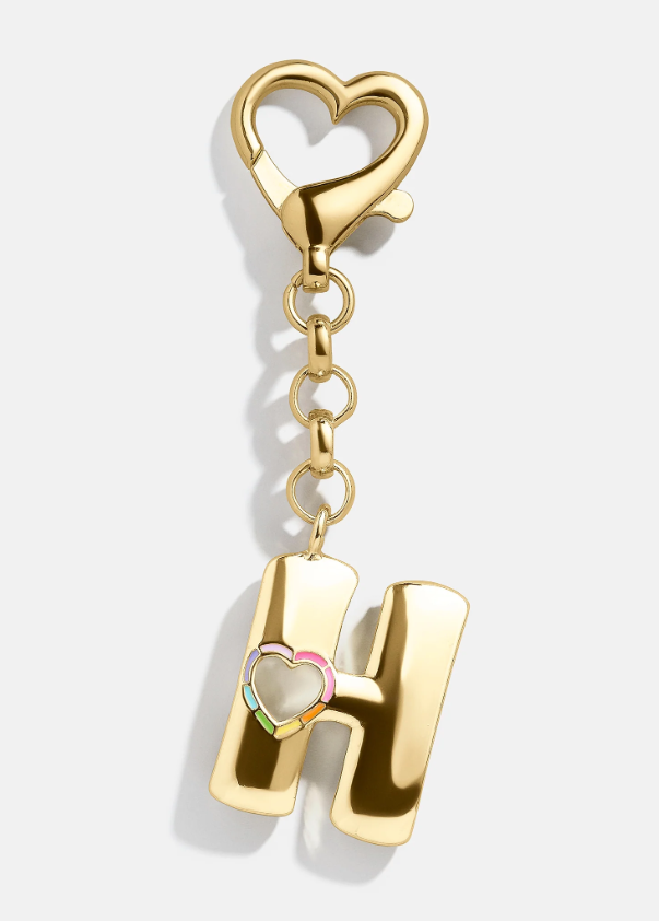 Girls Gold Initial Bag Charm - BaubleBar