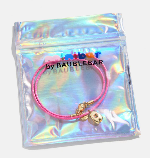 Pretty in Pink Kids Initial Necklace - BaubleBar