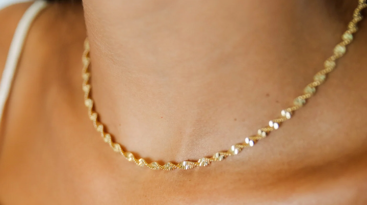 Gold Twisted Chain Choker - Taylor Shaye