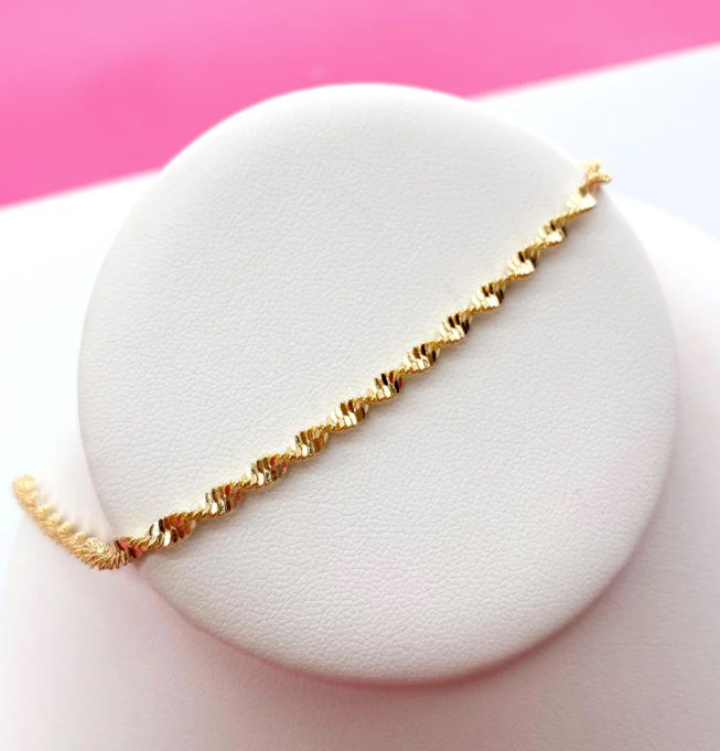 Gold Twisted Chain Choker - Taylor Shaye