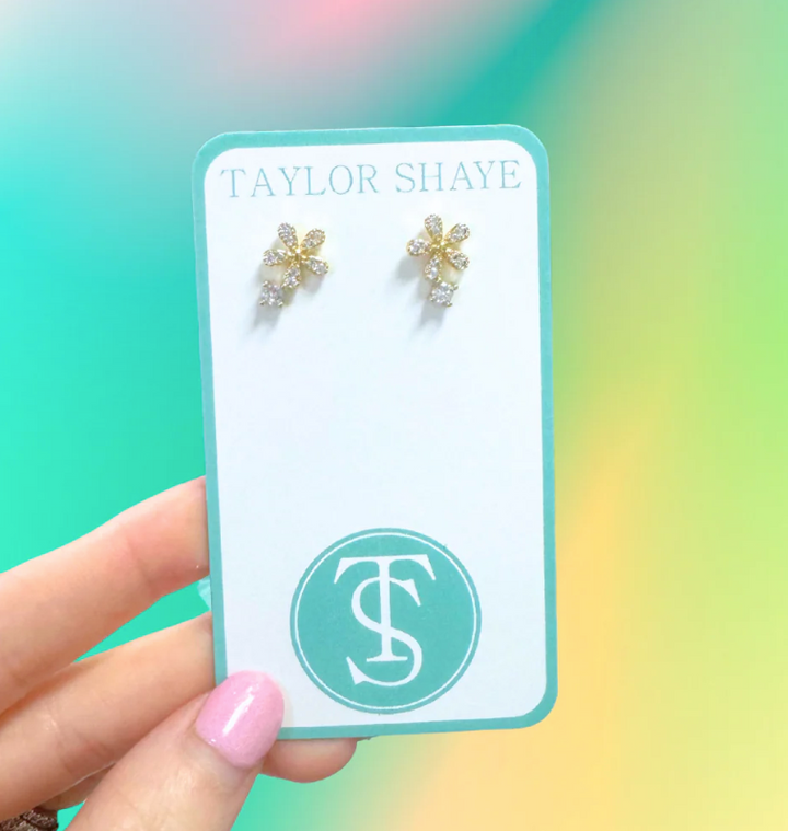 Gold Flower Stud Earrings - Taylor Shaye