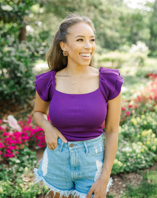 Purple/Gold Tiger Paw Stud - Taylor Shaye