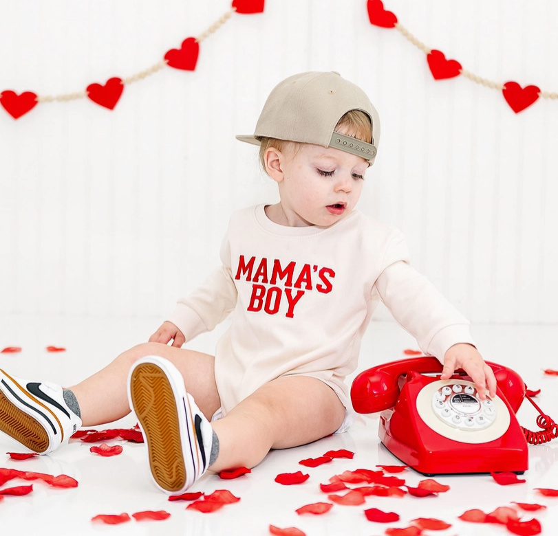 Mama's Boy Valentine's Day L/S Bubble - Sweet Wink