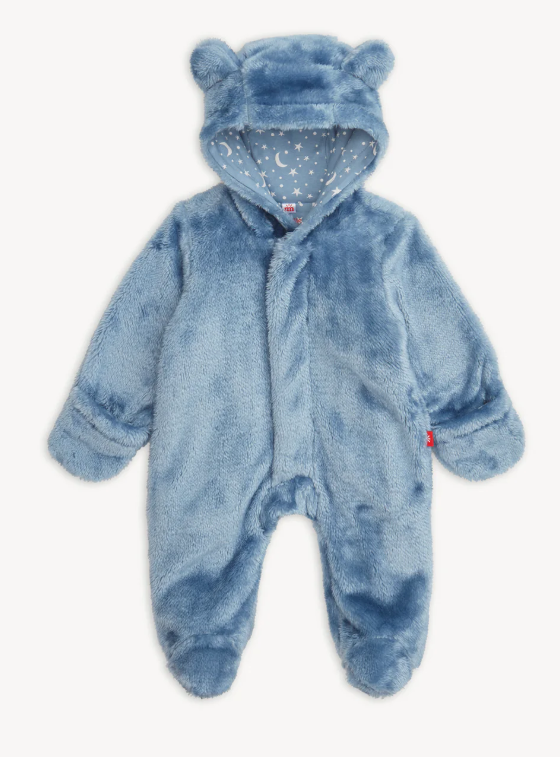 Magnetic Pram Minky Bear Footie - Magnetic Me