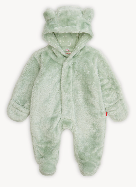 Magnetic Pram Minky Bear Footie - Magnetic Me