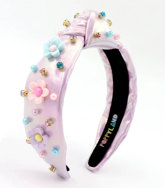 Girls Pastel Flower Shimmer Headband - Poppyland