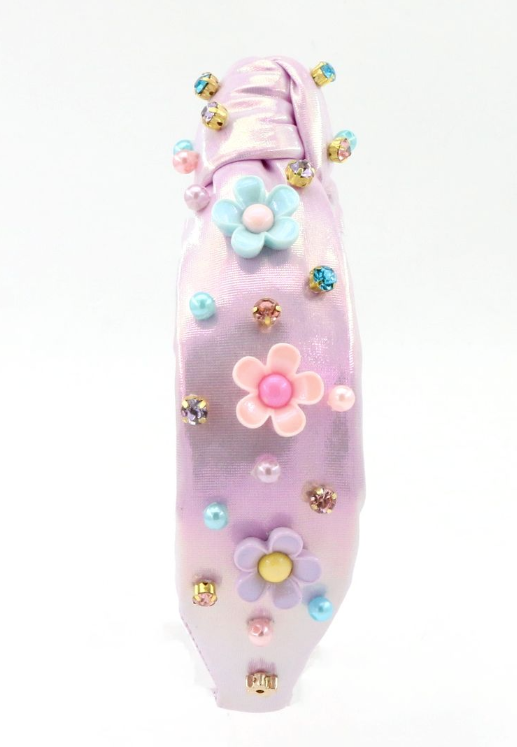 Girls Pastel Flower Shimmer Headband - Poppyland