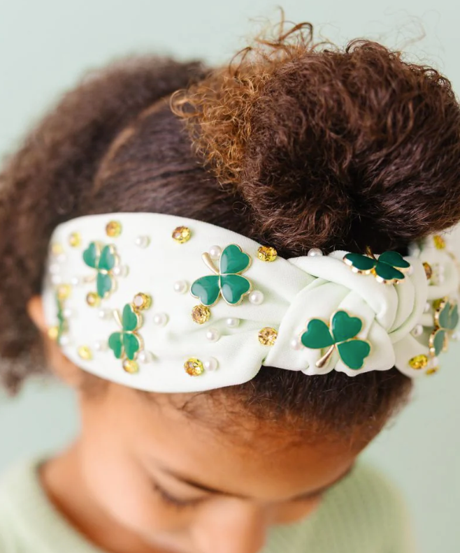 Shamrock Pearl St. Patrick's Day Gemstone Headband - Sweet Wink