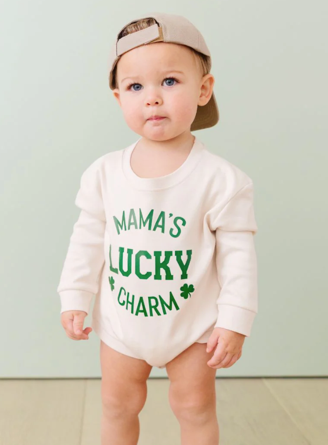 Mama's Lucky Charm St. Patrick's Day Long Sleeve Bubble - Sweet Wink