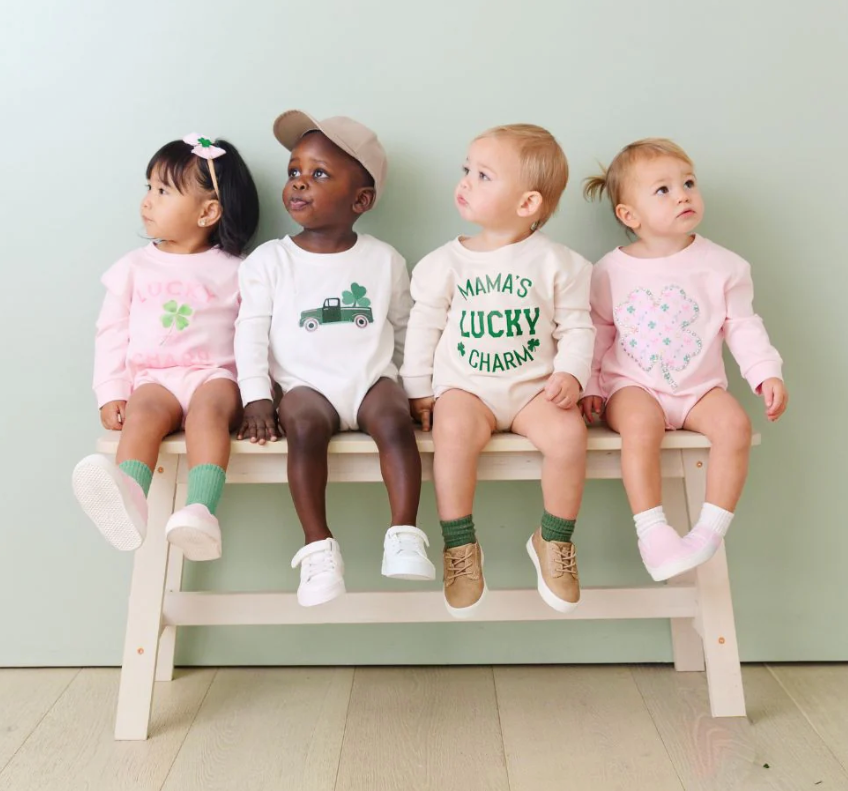 Mama's Lucky Charm St. Patrick's Day Long Sleeve Bubble - Sweet Wink