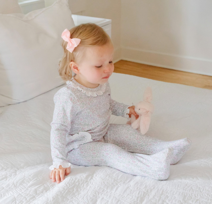 LUCY GIRLS' ROMPER - GARDEN SOIREE - Lila + Hayes