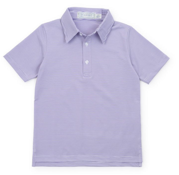 Lavender Stripe Performance Polo - Lila + Hayes