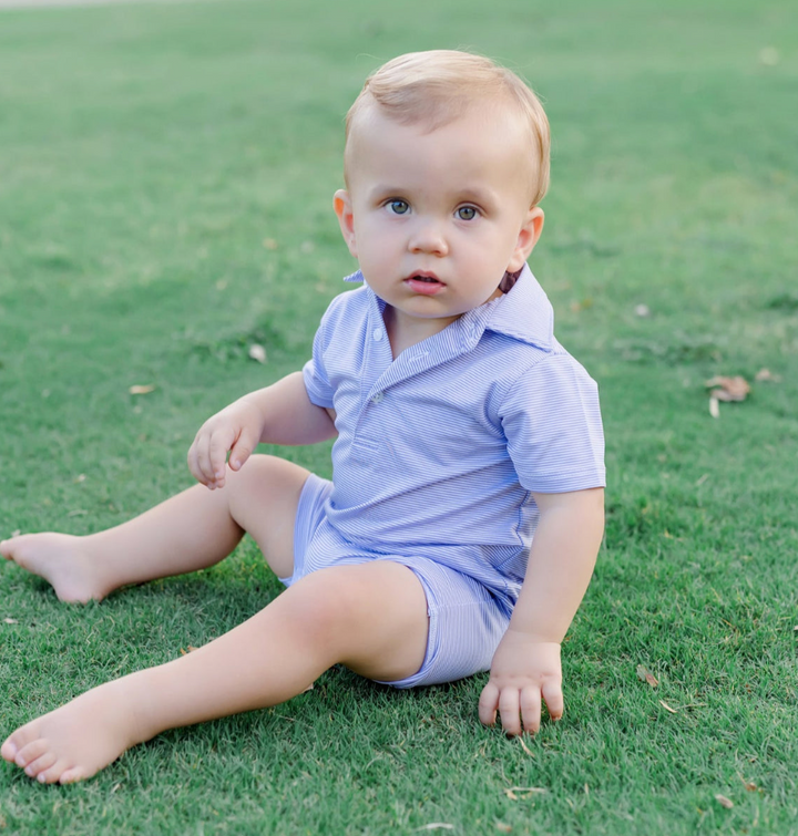 Boys Performance Shortall Romper - Lila + Hayes