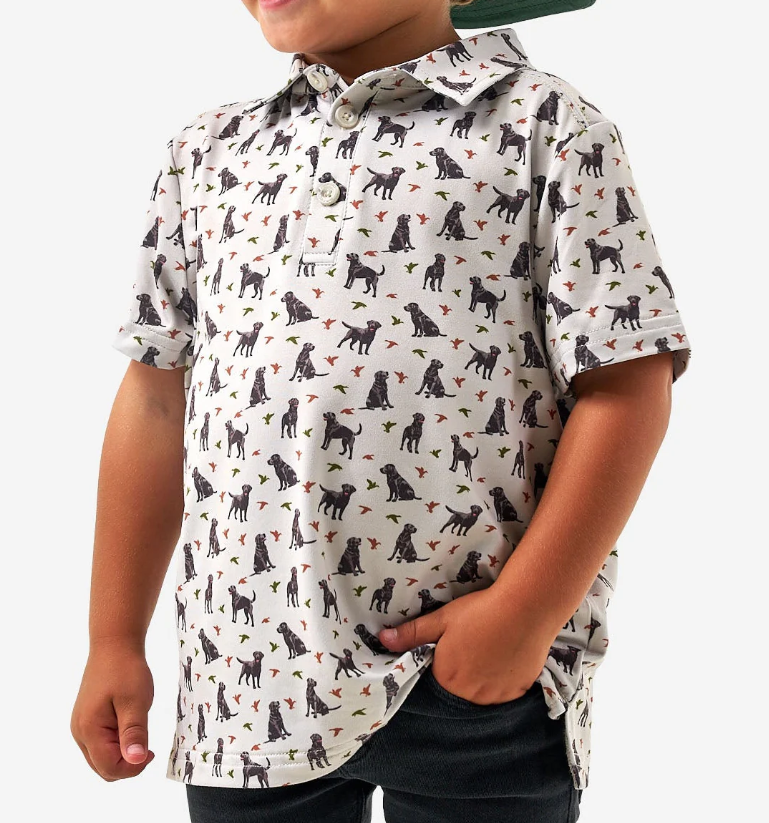 Ducks And Dogs Youth Performance Polo - Burlebo