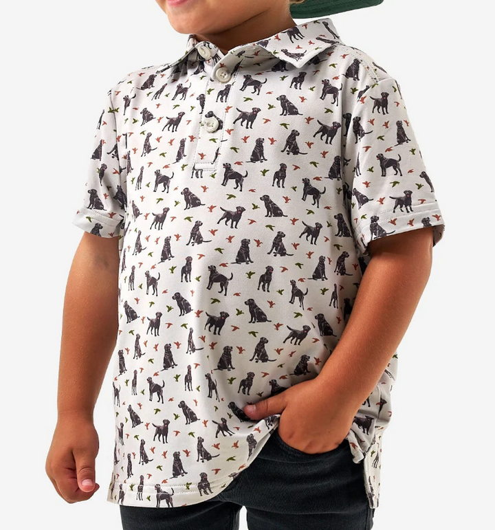 Ducks And Dogs Youth Performance Polo - Burlebo
