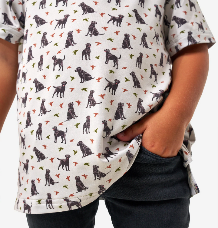 Ducks And Dogs Youth Performance Polo - Burlebo