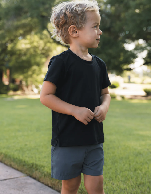 Grey with Deer Camo Pocket Youth Everyday Short - Burlebo