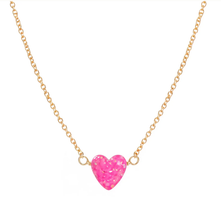 Opal Heart Elite Chain Necklace - bara boheme