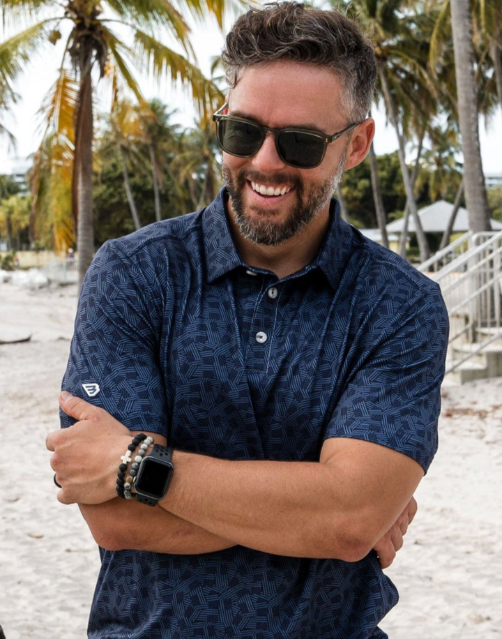 Stars and Stripes Navy Polo - Burlebo