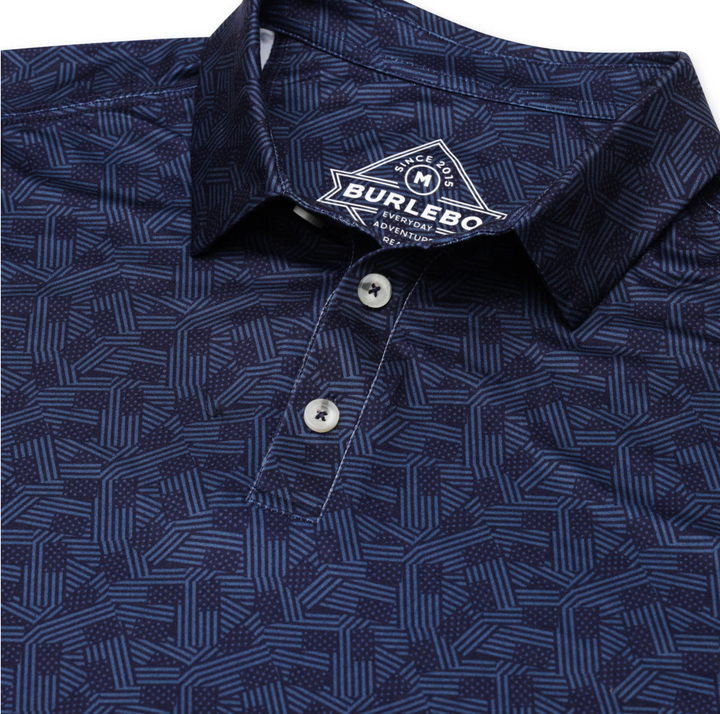 Stars and Stripes Navy Polo - Burlebo
