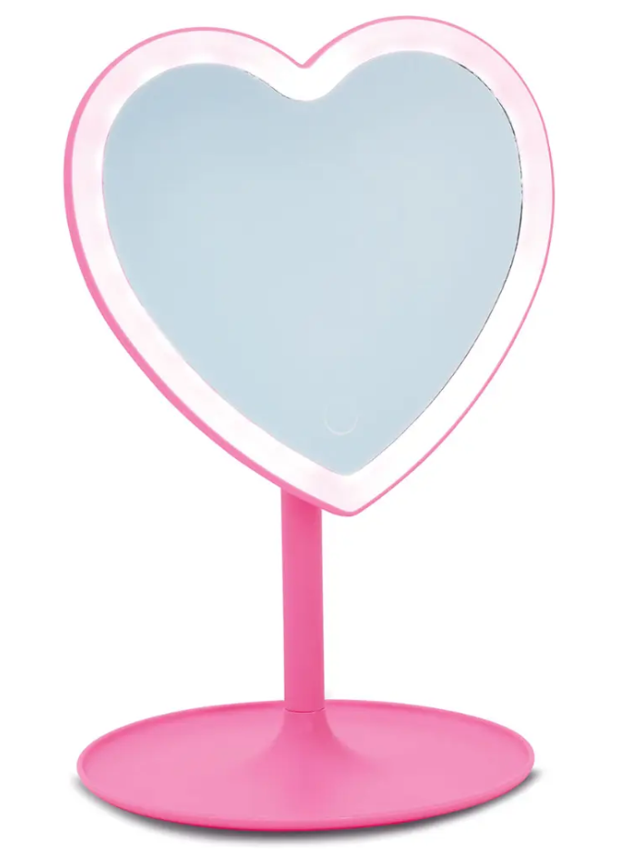 Pink Heart Vanity Mirror