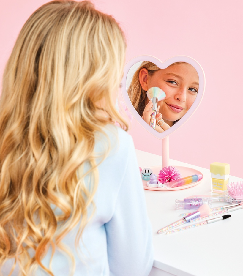 Pink Heart Vanity Mirror