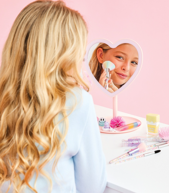 Pink Heart Vanity Mirror