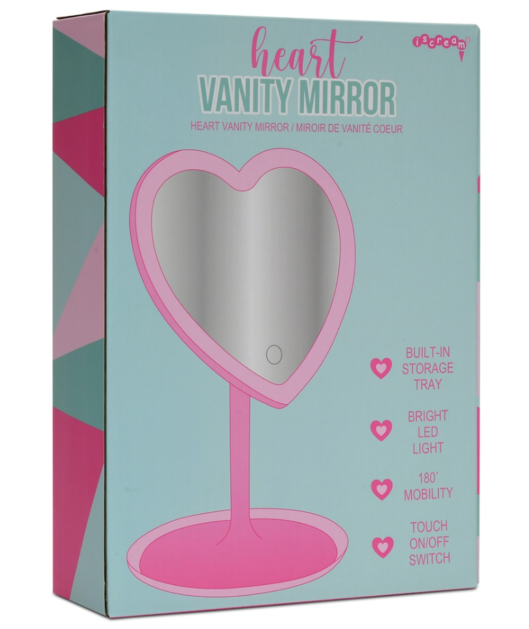 Pink Heart Vanity Mirror