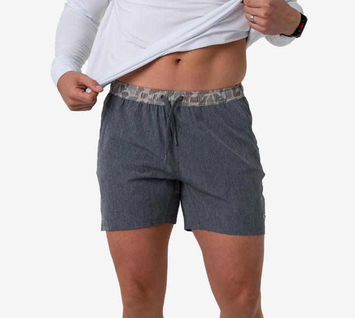Men's Athletic Short - Grizzly Grey - Classic Deer Camo Liner - Burlebo