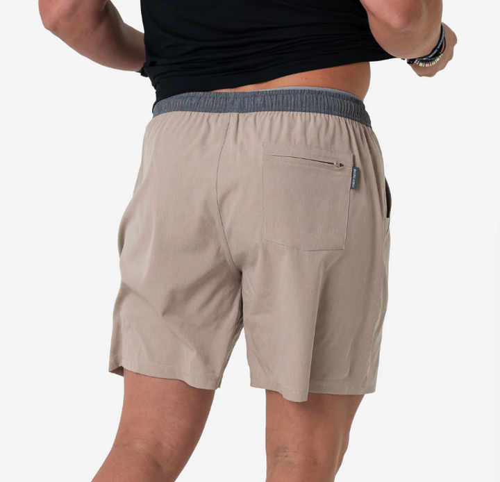 Men's Athletic Short - Heather Khaki - Venado Camo Liner - Burlebo