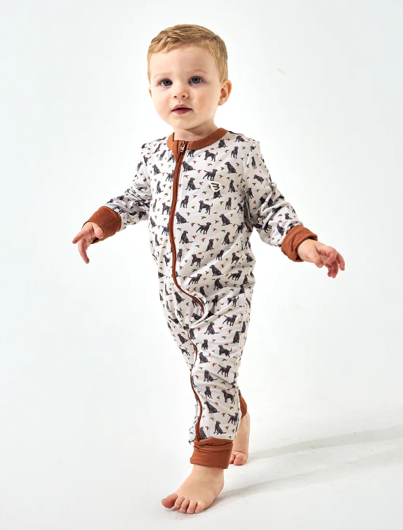 Baby Zip Up - Ducks And Dogs - Burlebo