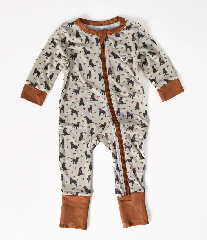 Baby Zip Up - Ducks And Dogs - Burlebo