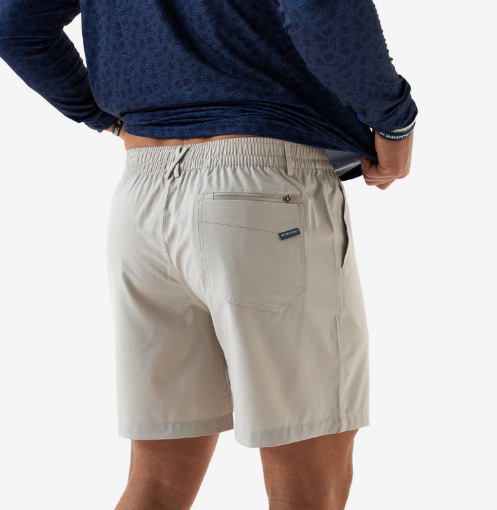 Men's Everyday Short - Light Khaki - Old Glory Pocket - Burlebo
