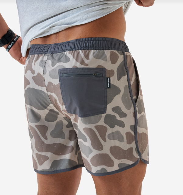 Jumbo Deer Camo Swim Trunks - Burlebo