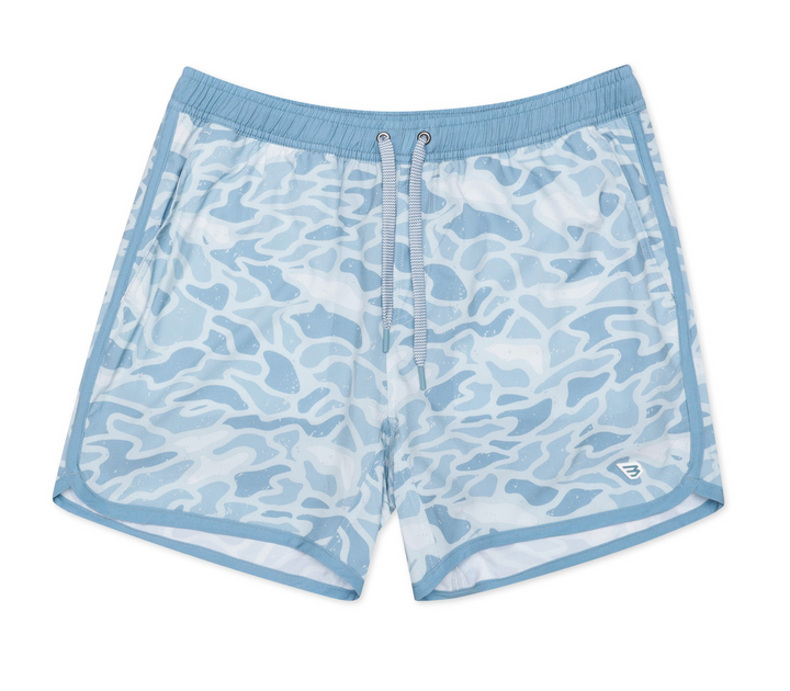 Blue Camo Swim Trunks - Burlebo