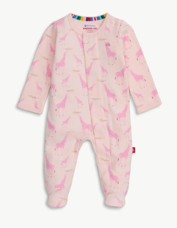 Pink Jolie Giraffe Magnetic Footie - Magnetic Me