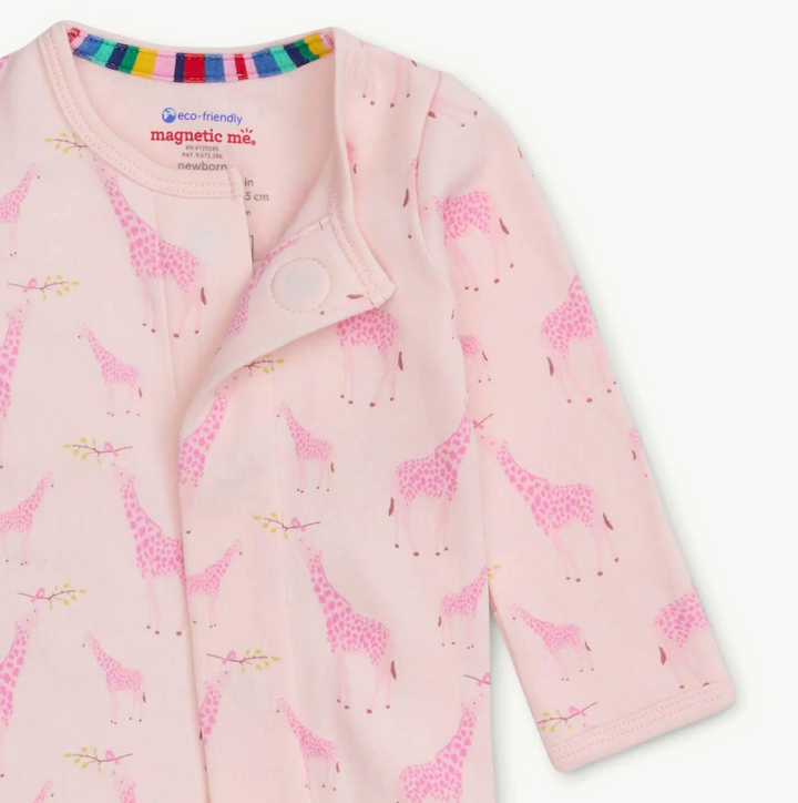 Pink Jolie Giraffe Magnetic Footie - Magnetic Me