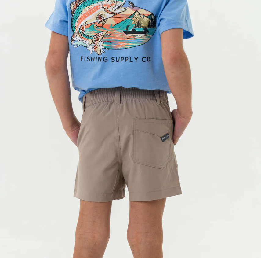 Youth Khaki Everyday Short - Duck Hunt Pocket - Burlebo