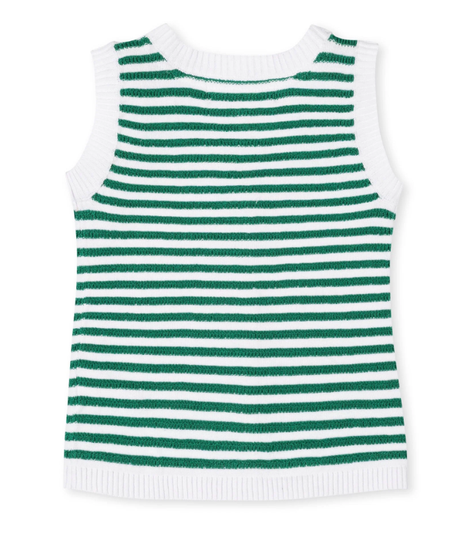 Button Front Green Sweater Tank with Bows - Hope & Henry