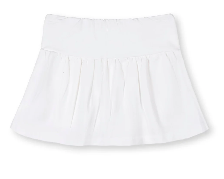 White Organic French Terry Skort - Hope & Henry
